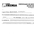 Certificado de depósito